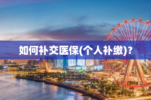 如何补交医保(个人补缴)？