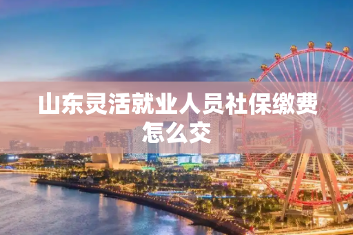山东灵活就业人员社保缴费怎么交