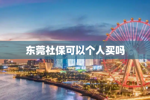 东莞社保可以个人买吗