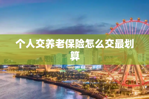 个人交养老保险怎么交最划算