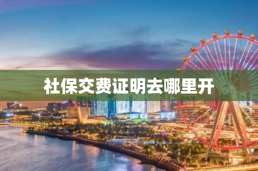 社保交费证明去哪里开