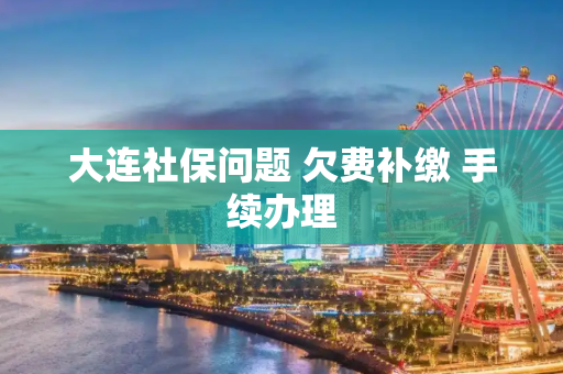 大连社保问题 欠费补缴 手续办理