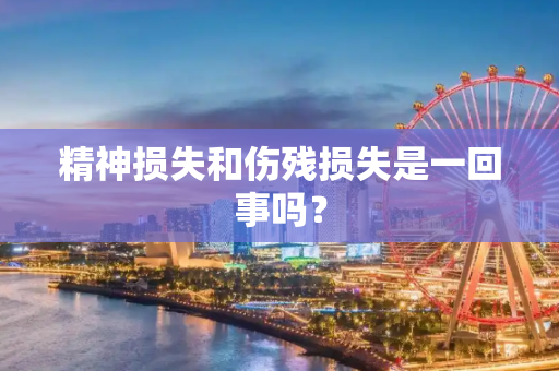 精神损失和伤残损失是一回事吗？