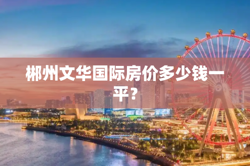 郴州文华国际房价多少钱一平？