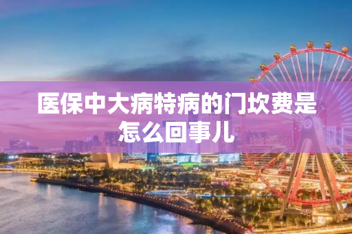 医保中大病特病的门坎费是怎么回事儿