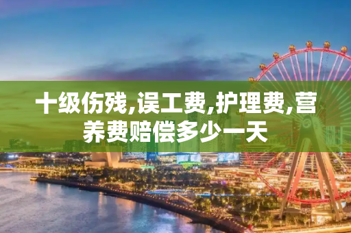 十级伤残,误工费,护理费,营养费赔偿多少一天