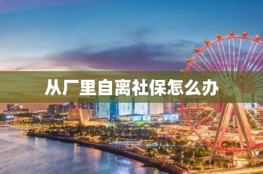 从厂里自离社保怎么办