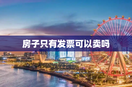 房子只有发票可以卖吗