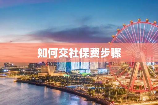 如何交社保费步骤
