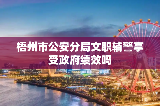 梧州市公安分局文职辅警享受政府绩效吗