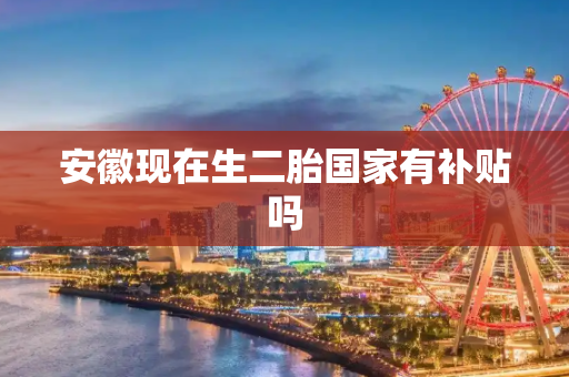 安徽现在生二胎国家有补贴吗