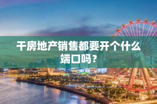 干房地产销售都要开个什么端口吗？