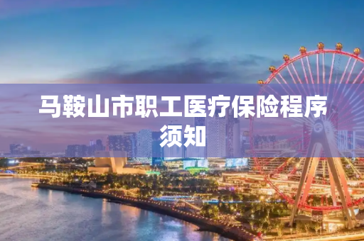 马鞍山市职工医疗保险程序须知