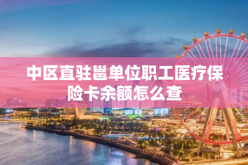 中区直驻邕单位职工医疗保险卡余额怎么查