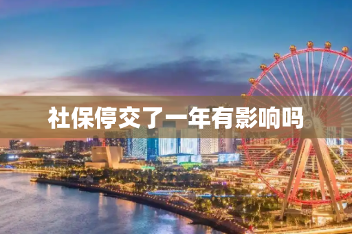 社保停交了一年有影响吗