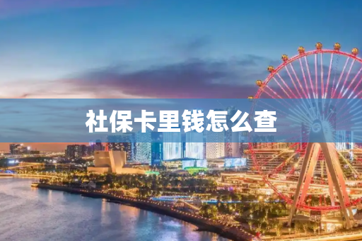 社保卡里钱怎么查