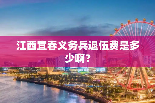 江西宜春义务兵退伍费是多少啊？