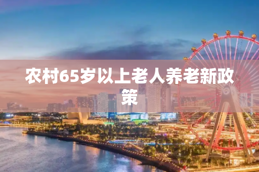 农村65岁以上老人养老新政策