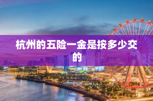 杭州的五险一金是按多少交的
