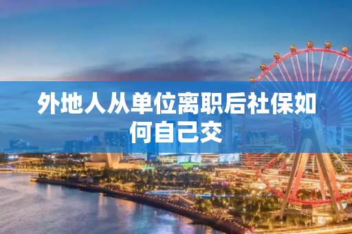 外地人从单位离职后社保如何自己交