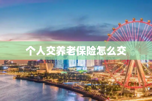 个人交养老保险怎么交
