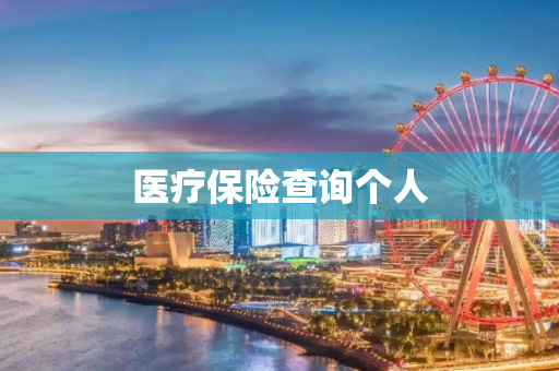 医疗保险查询个人