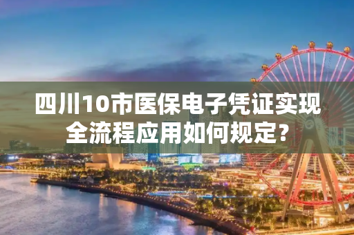 四川10市医保电子凭证实现全流程应用如何规定？