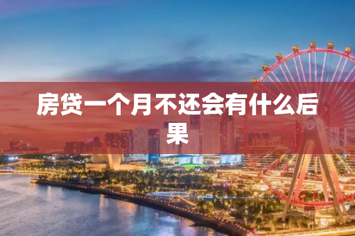 房贷一个月不还会有什么后果