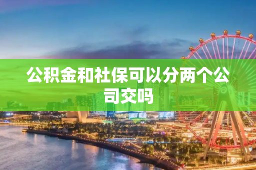 公积金和社保可以分两个公司交吗