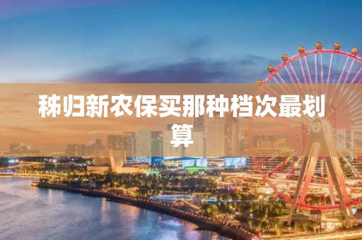 秭归新农保买那种档次最划算