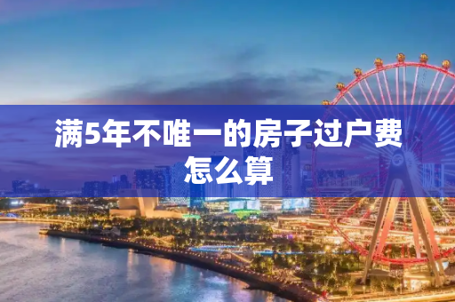 满5年不唯一的房子过户费怎么算