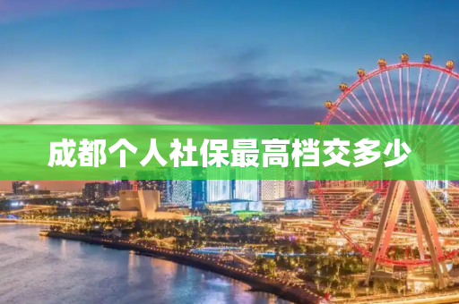 成都个人社保最高档交多少