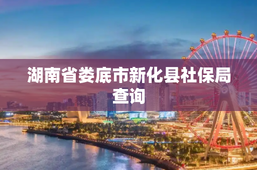 湖南省娄底市新化县社保局查询