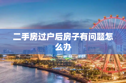 二手房过户后房子有问题怎么办
