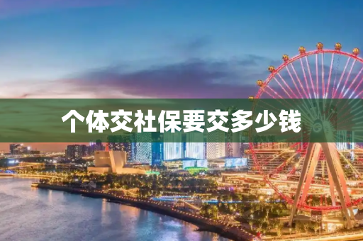 个体交社保要交多少钱