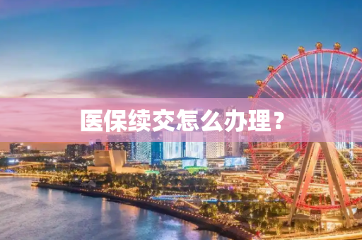 医保续交怎么办理？