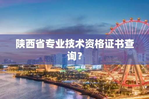 陕西省专业技术资格证书查询？