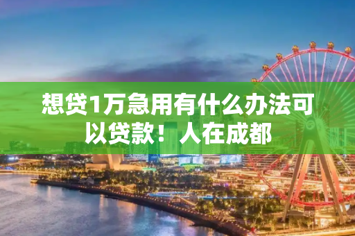 想贷1万急用有什么办法可以贷款！人在成都
