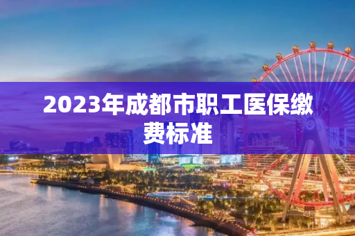 2023年成都市职工医保缴费标准