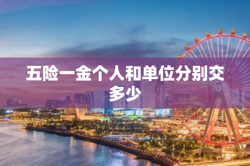五险一金个人和单位分别交多少