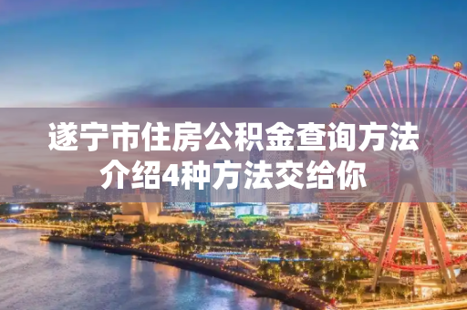 遂宁市住房公积金查询方法介绍4种方法交给你