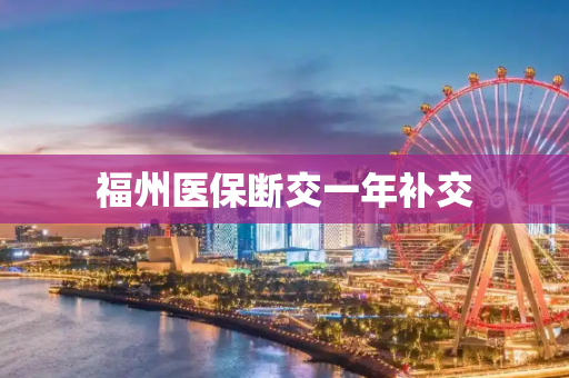 福州医保断交一年补交