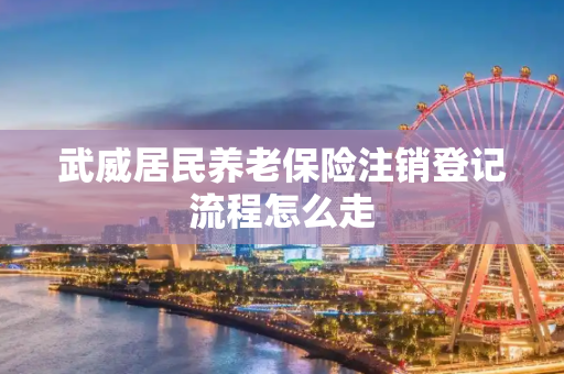 武威居民养老保险注销登记流程怎么走