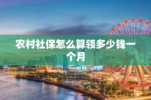 农村社保怎么算领多少钱一个月