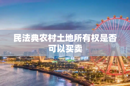 民法典农村土地所有权是否可以买卖