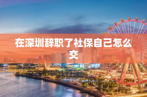 在深圳辞职了社保自己怎么交