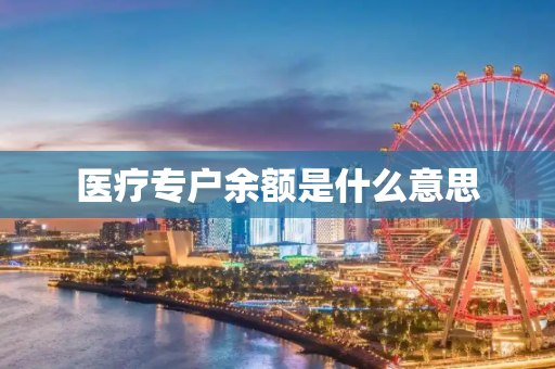 医疗专户余额是什么意思