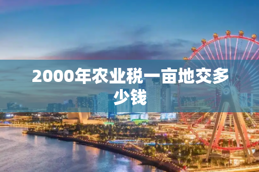 2000年农业税一亩地交多少钱