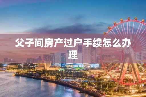 父子间房产过户手续怎么办理