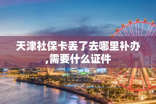 天津社保卡丢了去哪里补办,需要什么证件
